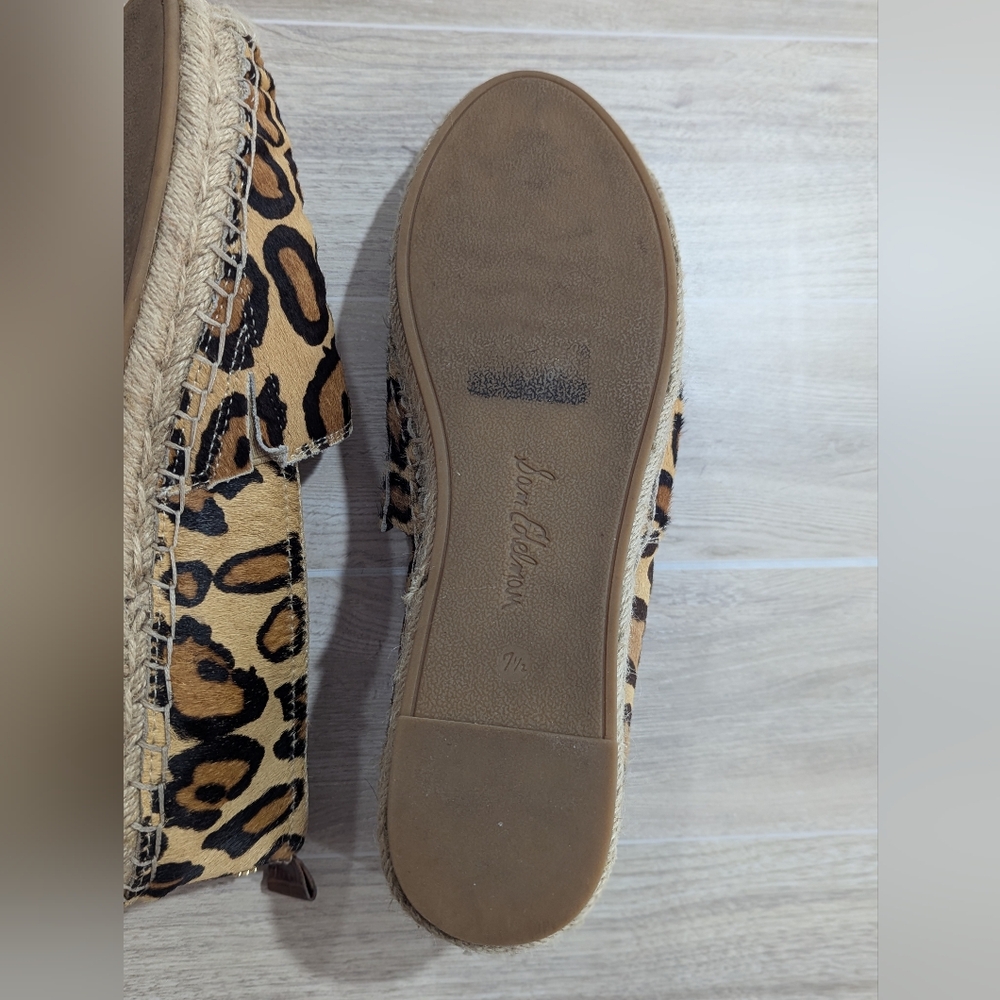 Sam Edelman Chloe Tan Brown Leopard Print Slip-on Shoes Size 7.5 EU 37.5 GUC - Picture 8 of 11
